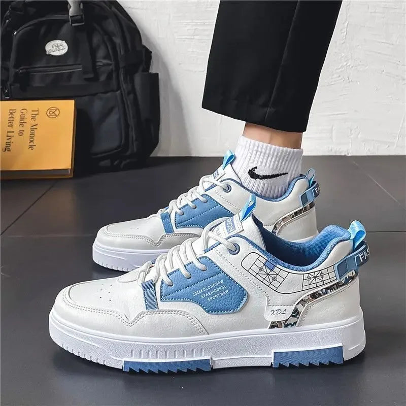 Summer Breathable Men Sneakers Trendy Colors Versatile Vulcanized Shoes 2024 Korean Version Outdoor Skate Shoes Tenis Masculino